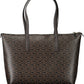 Brown Polyester Women Handbag