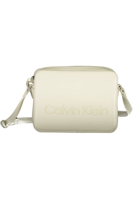 White Polyester Women Handbag