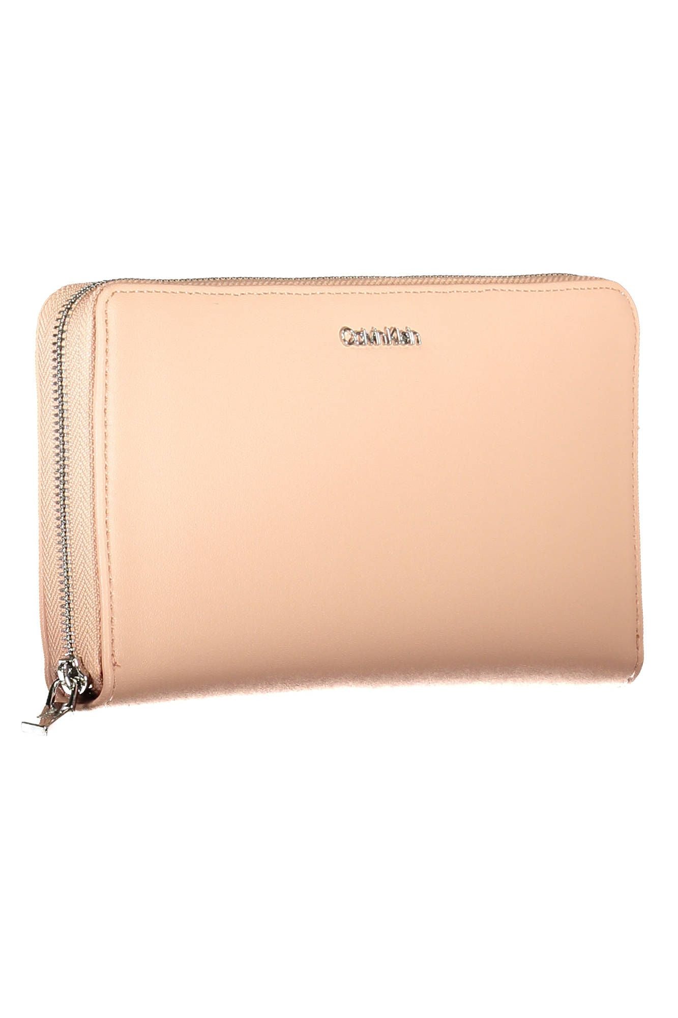 Pink Polyurethane Women Wallet