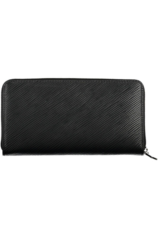 Black Polyurethane Women Wallet