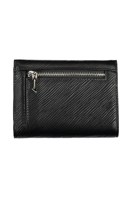 Black Polyurethane Women Wallet
