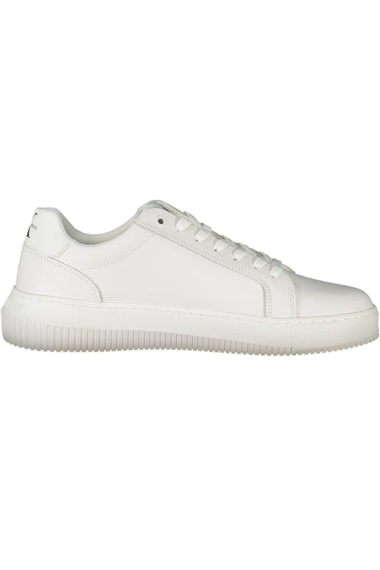 White Polyester Men Sneaker