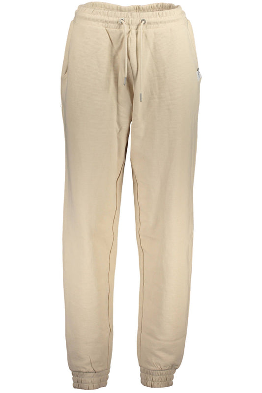 Beige Cotton Women Pant