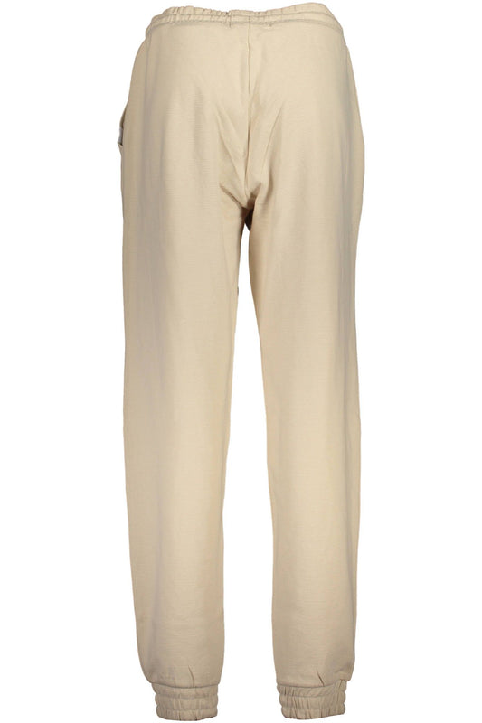 Beige Cotton Women Pant