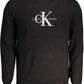 Black Cotton Men Sweater