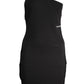 Black Elastane Women Dress