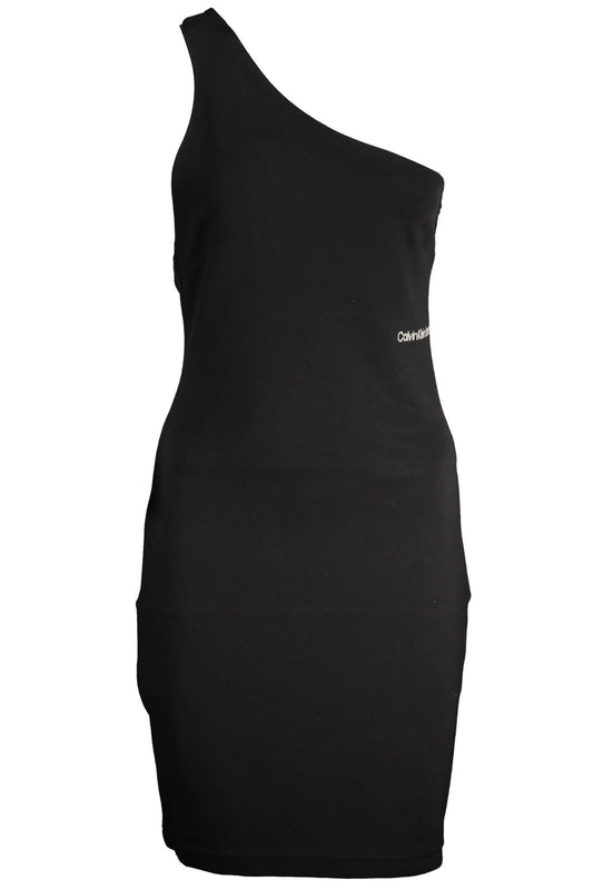 Black Elastane Women Dress