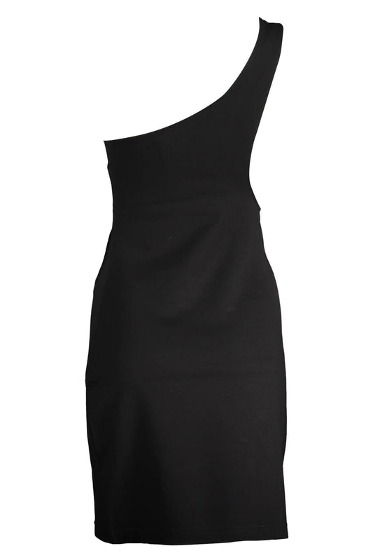 Black Elastane Women Dress