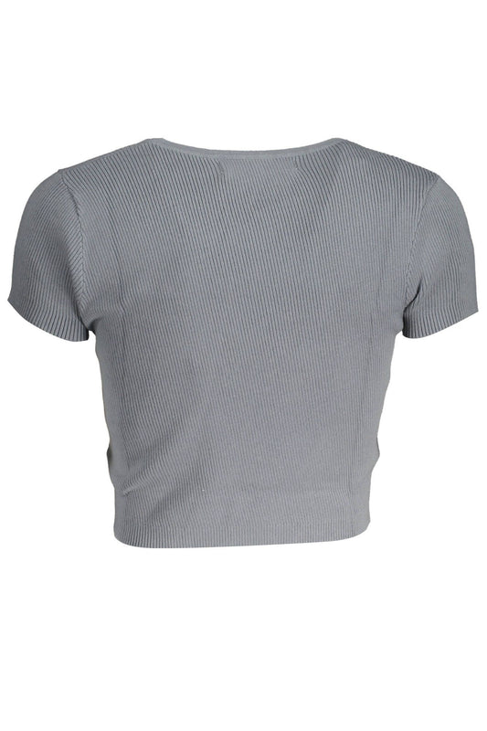 Gray Cotton Women T-Shirt