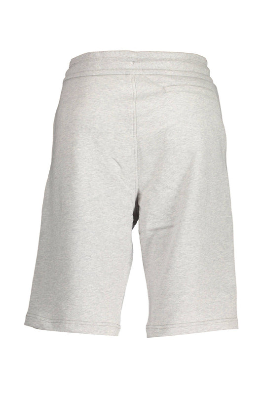 Gray Cotton Men Bermuda