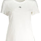 White Cotton Women T-Shirt