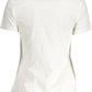 White Cotton Women T-Shirt
