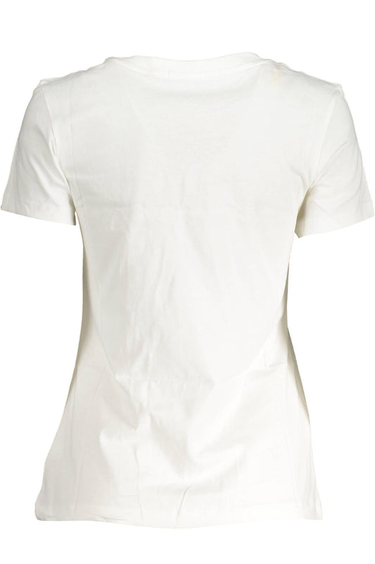 White Cotton Women T-Shirt