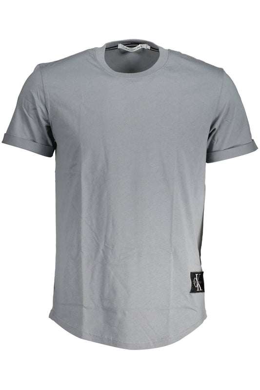 Gray Cotton Men T-Shirt