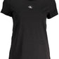 Black Cotton Women T-Shirt