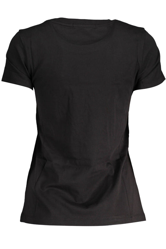 Black Cotton Women T-Shirt