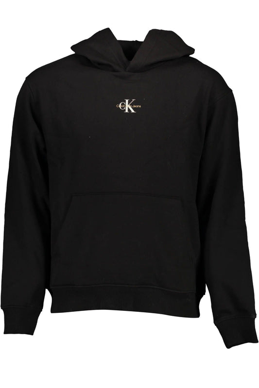 Black Cotton Men Sweater