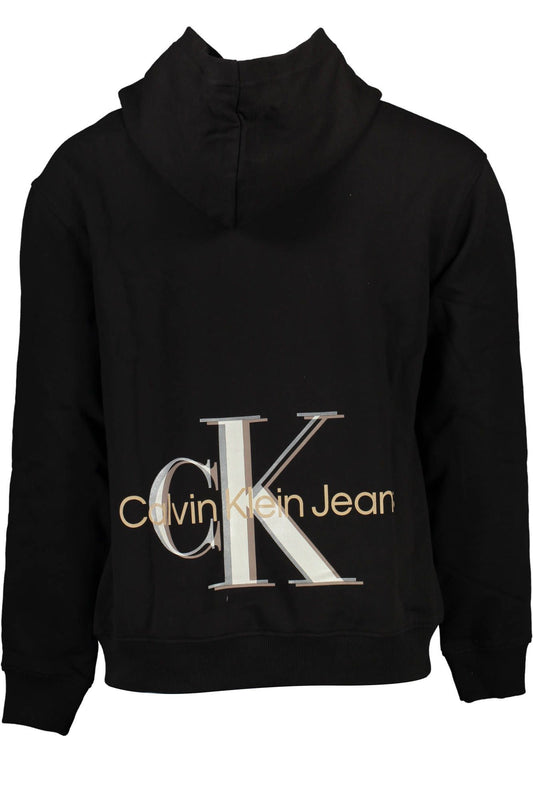 Black Cotton Men Sweater