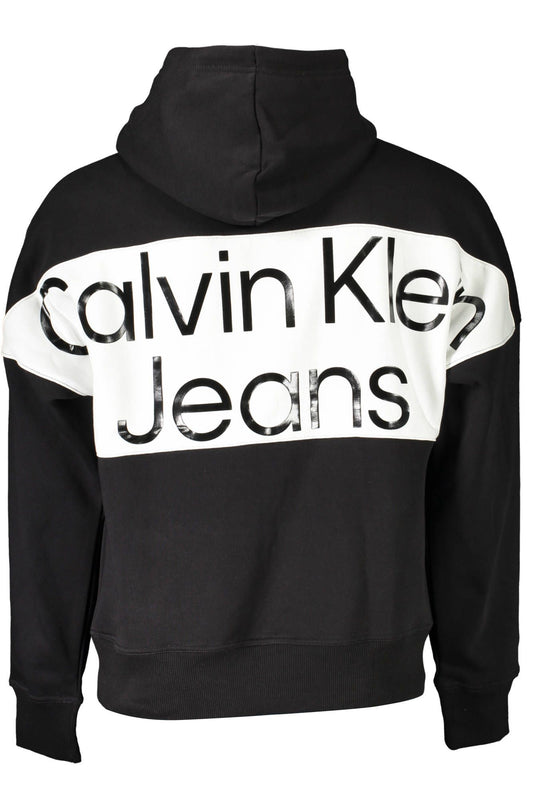 Black Cotton Men Sweatshirt