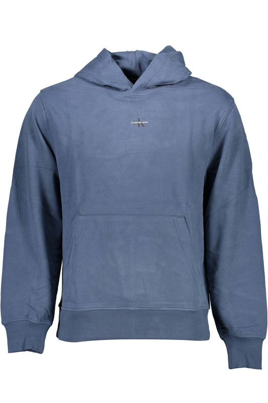 Blue Cotton Men Sweater