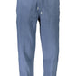 Blue Cotton Men Trouser