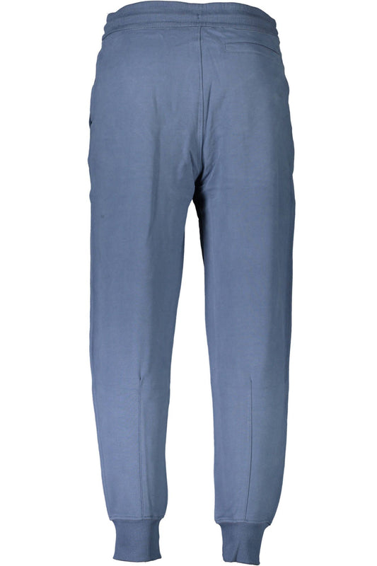 Blue Cotton Men Trouser