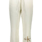 White Cotton Women Sports Trouser