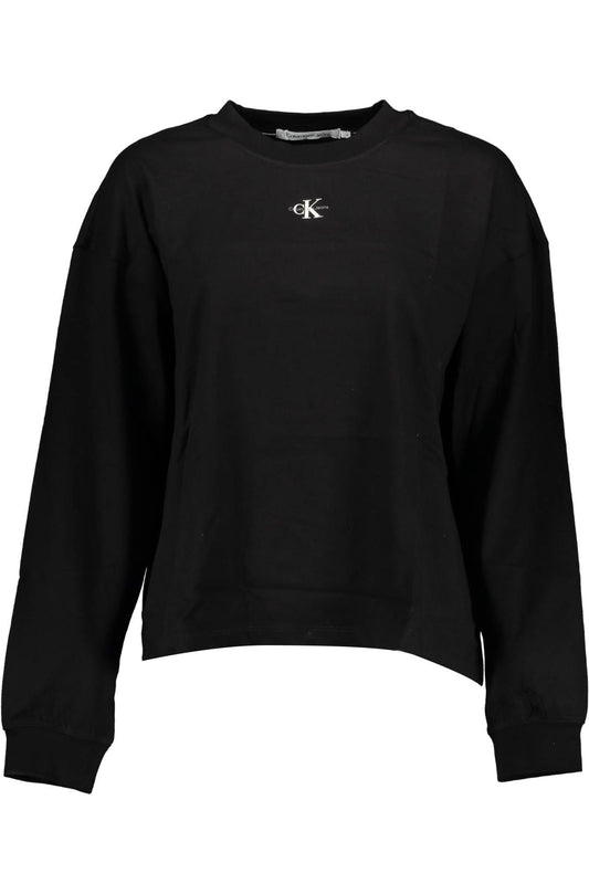 Black Cotton Women T-Shirt