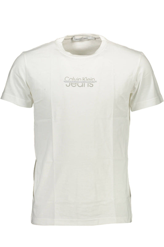 White Cotton Men T-Shirt