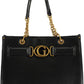 Black Polyurethane Women Handbag