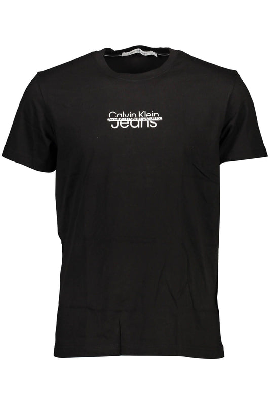 Black Cotton Men T-Shirt