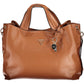 Brown Polyurethane Women Handbag