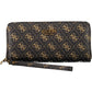 Brown Polyurethane Women Wallet