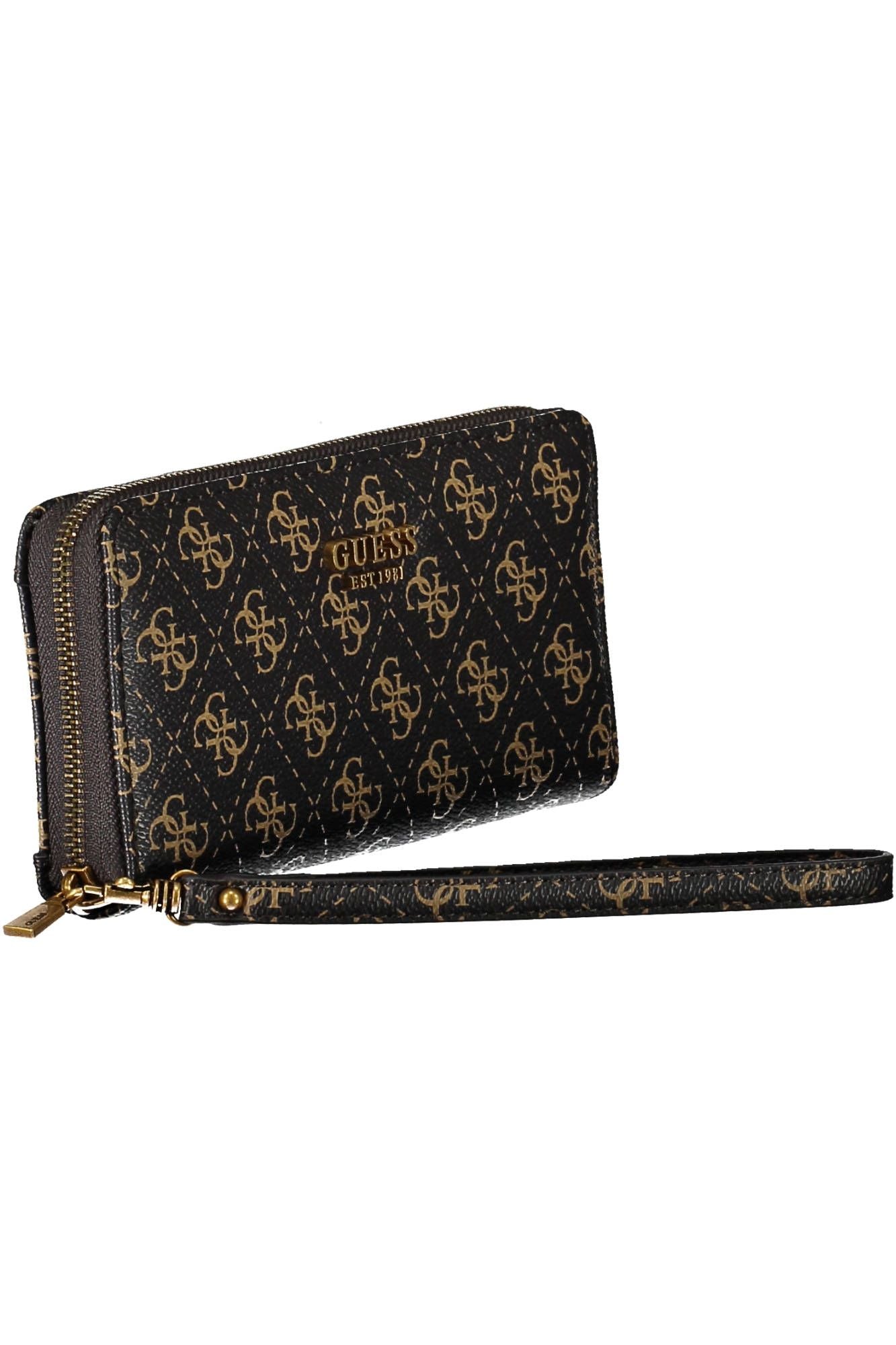 Brown Polyurethane Women Wallet