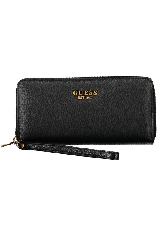 Black Polyurethane Women Wallet