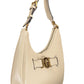 Beige Polyurethane Women Handbag