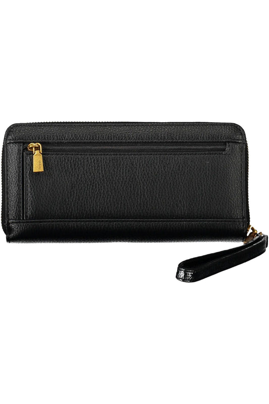 Black Polyurethane Women Wallet