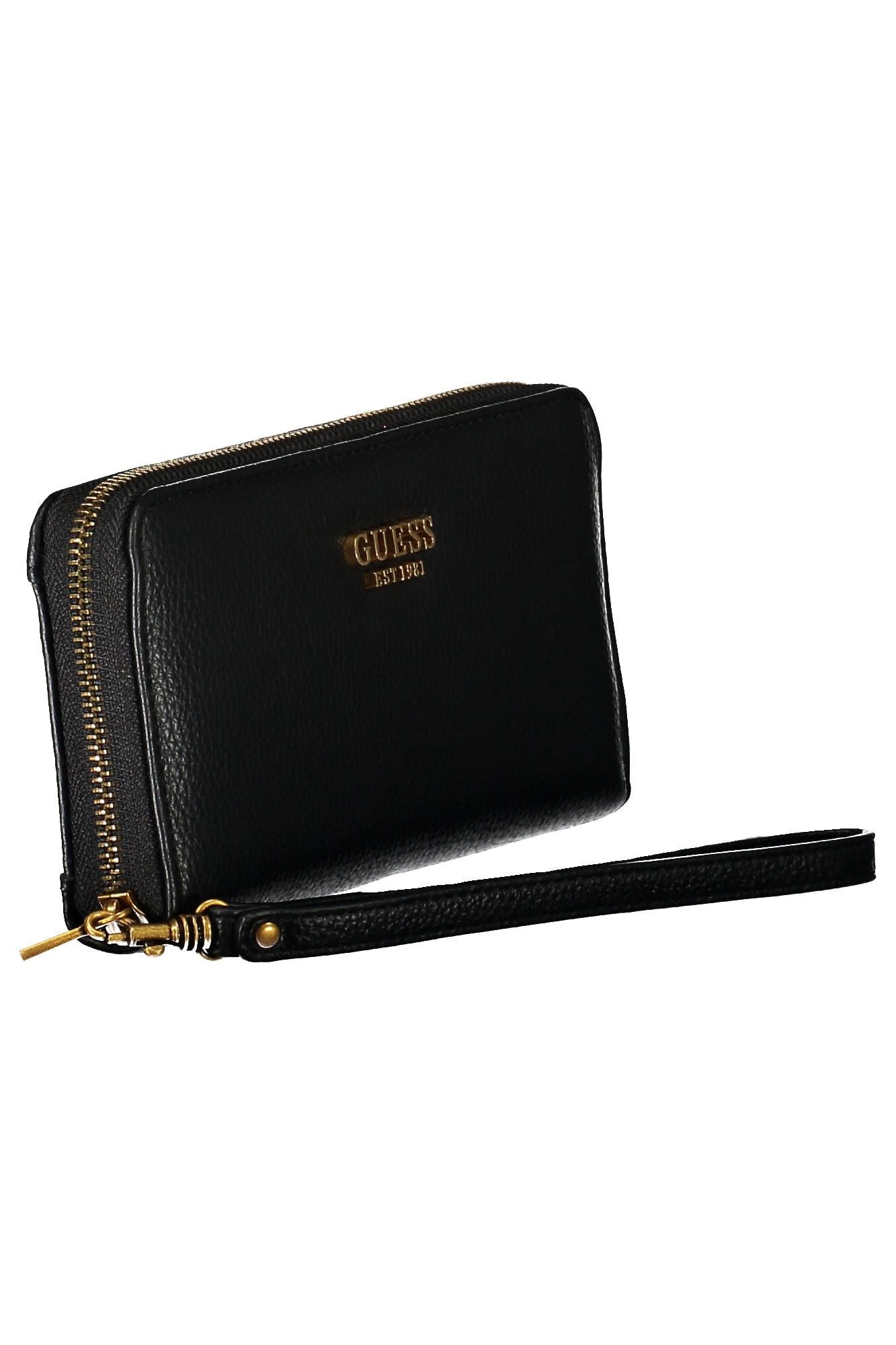 Black Polyurethane Women Wallet
