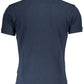 Blue Cotton Men Polo Shirt
