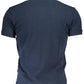 Blue Cotton Men Polo Shirt