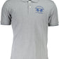 Gray Cotton Men Polo