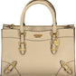 Beige Polyethylene Women Handbag