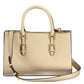 Beige Polyethylene Women Handbag