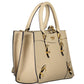 Beige Polyethylene Women Handbag
