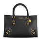 Black Polyurethane Women Handbag
