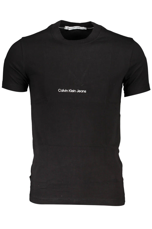 Black Cotton Men T-Shirt