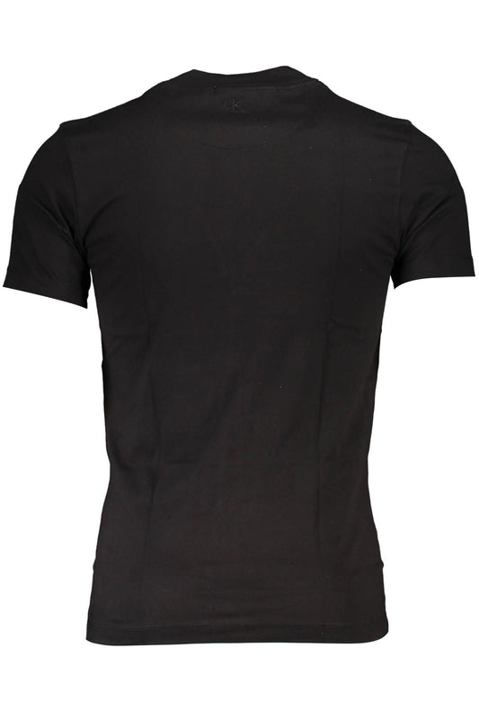 Black Cotton Men T-Shirt