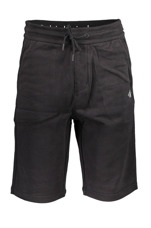 Black Cotton Men Bermuda