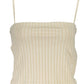 Beige Elastane Women Top