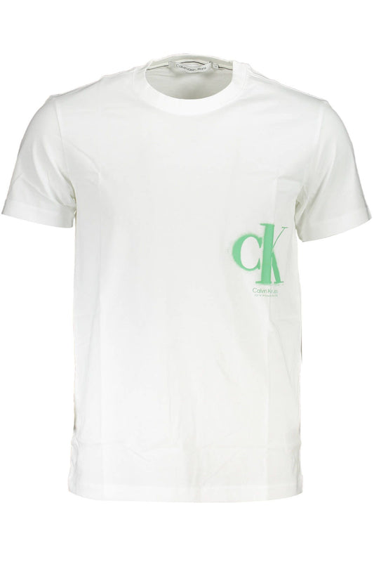 White Cotton Men T-Shirt